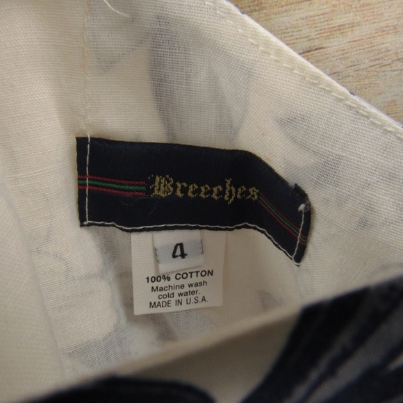 Breeches Blue/Off-White Sleeveless Back-Button Dress 4 - Picture 7 of 16